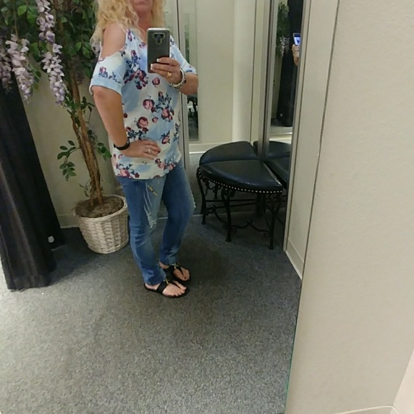 Venus Floral Cold Shoulder Sweatshirt - Picture 8 of 8